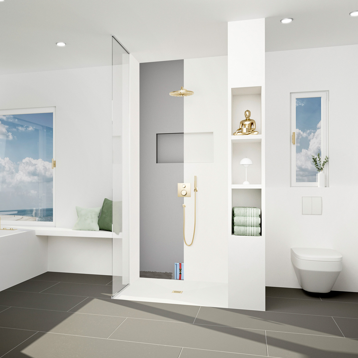 Wedi Top Wall Flake White